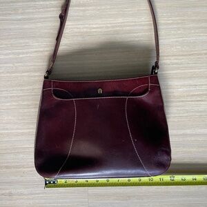 Vintage Etienne Aigner Burgundy Leather Crossbody